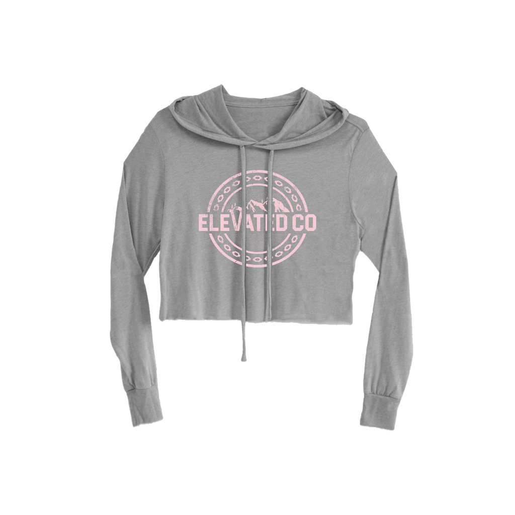 Elevated Crop Hoodie - Grey/Pink Candy Kush (SOLD OUT)