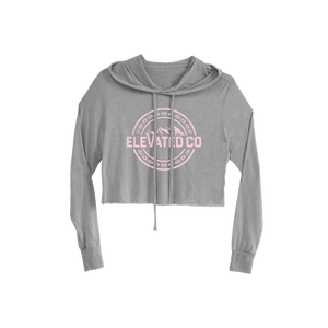 Elevated Crop Hoodie - Grey/Pink Candy Kush (SOLD OUT)