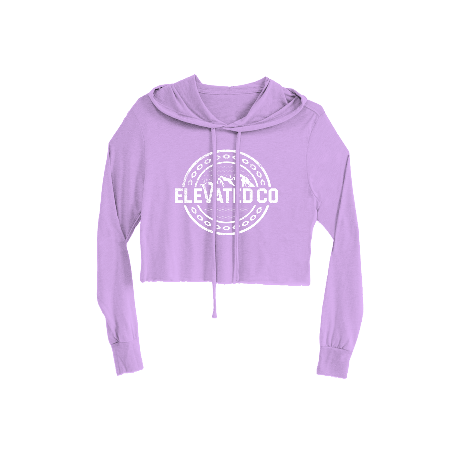 Elevated Crop Hoodie - Pink Berry/White (SOLD OUT)