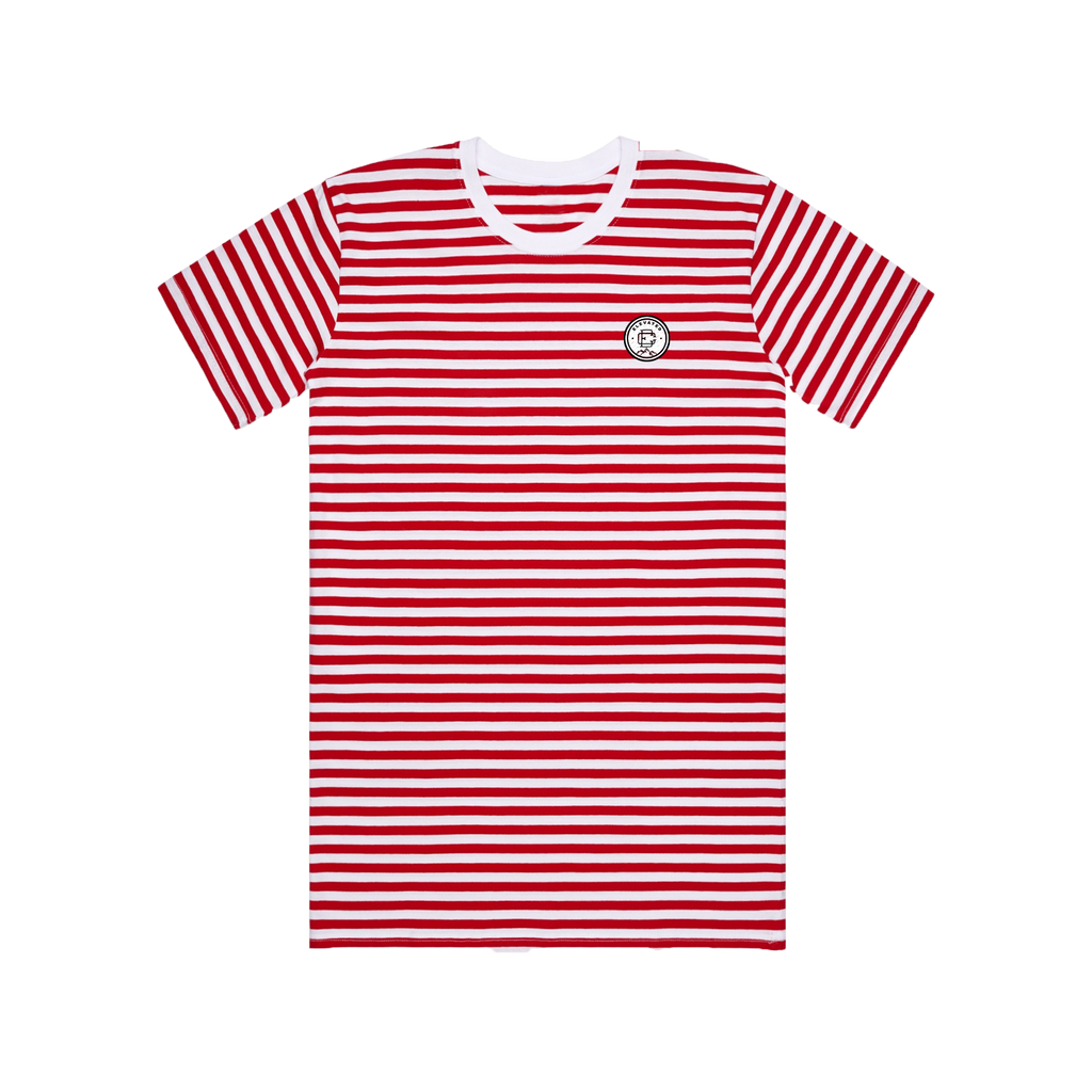 Elevated Stripped Tee - Redwood Kush Red/White (SOLD OUT)