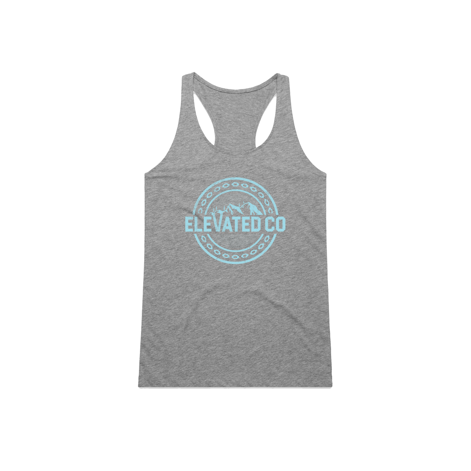 Elevated Women's Tank Top - Grey/Northern Lights Blue