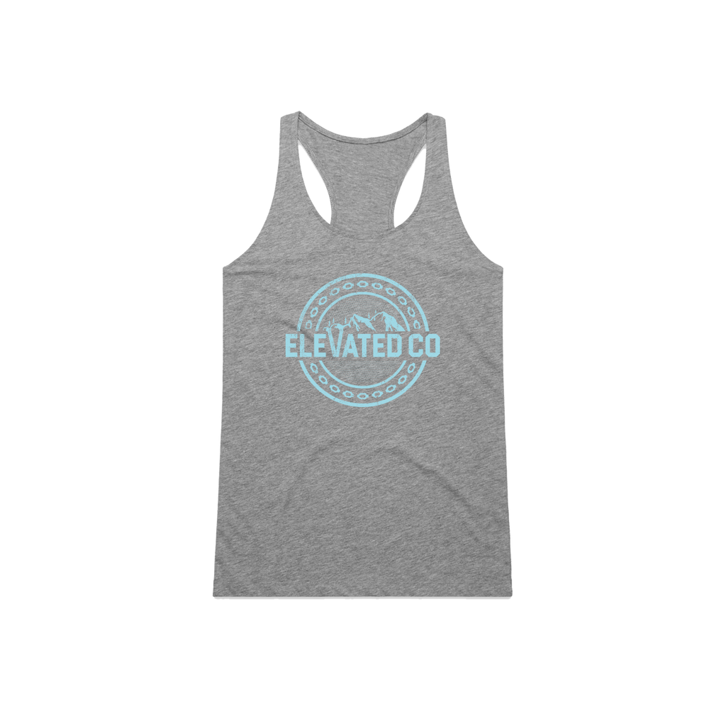 Elevated Women's Tank Top - Grey/Northern Lights Blue
