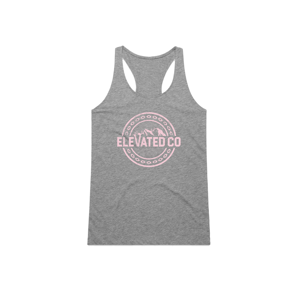 Elevated Women's Tank Top - Grey/Pink Candy Kush